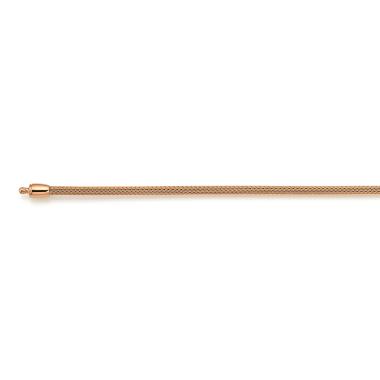 Halsschmuck, Roségold, Jörg Heinz Mesh Strickkette Kapseln drehbar