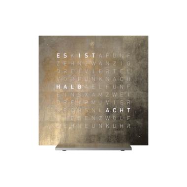 Tischuhr, Qlocktwo EARTH 13.5 CREATOR’S EDITION SILVER & GOLD