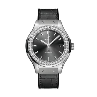         Damen- und Herrenuhr, Automatik, Hublot Classic Fusion Titanium Diamonds
