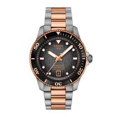 Damen- und Herrenuhr, Automatik, Tissot Seastar 1000 Powermatic 80