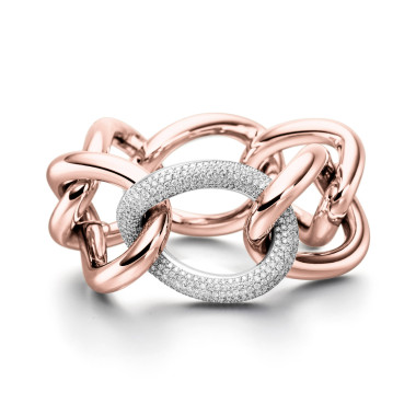         Rotgold, Armschmuck, IsabelleFa Armband "Grace 39 Pavé"