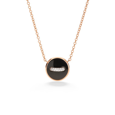         Roségold, Halsschmuck, Pomellato Pom Pom Dot wendbare Halskette mit Anhänger