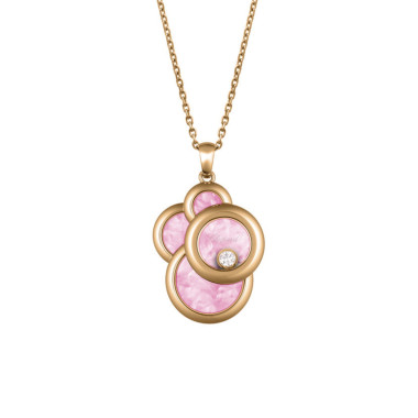 Halsschmuck, Roségold, Chopard Happy Diamonds Anhänger mit Kette