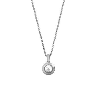Halsschmuck, Weißgold, Chopard Happy Diamonds Icons Halskette mit Anhänger
