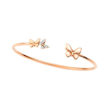 Armschmuck, Roségold, DoDo Manschettenarmband Schmetterling "Precious"