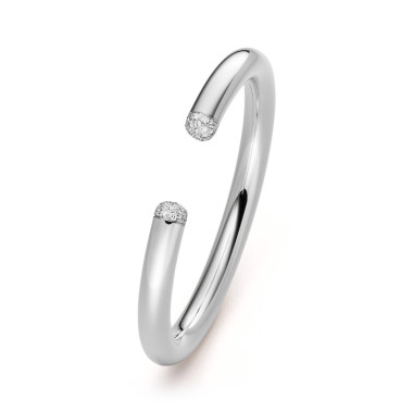 Armschmuck, Weißgold, IsabelleFa Armspange "Flix.Flex Rund 7" Pavé