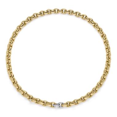 Halsschmuck, Weißgold, IsabelleFa Collier "ChaCha 8" Pavé