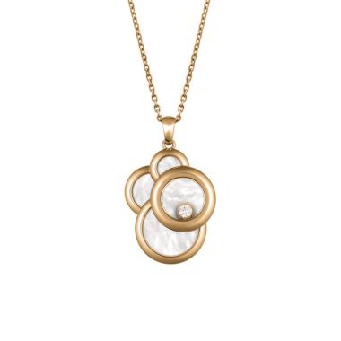 Halsschmuck, Roségold, Chopard Happy Diamonds Anhänger mit Kette