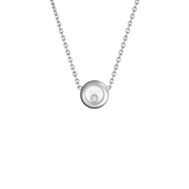 Halsschmuck, Weißgold, Chopard Happy Diamonds Icons Halskette