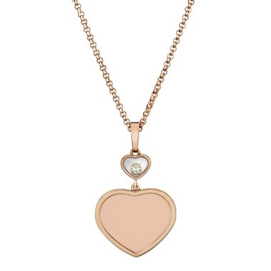 Halsschmuck, Roségold, Chopard Happy Hearts Anhänger
