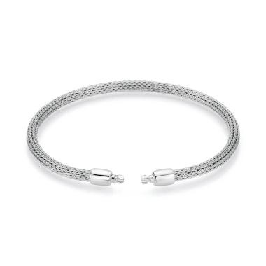 Armschmuck, Weißgold, Jörg Heinz Classics Flex & Mesh Armband