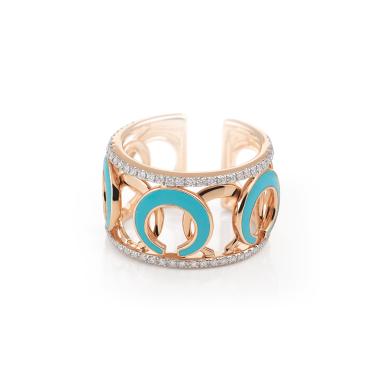 Ringe, Weißgold, Al Coro Mezzaluna Ring