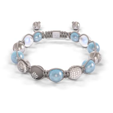 Armschmuck, Weißgold, Shamballa Jewels Braided Armband