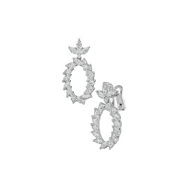 Ohrringe, Weißgold, Chopard L'Heure du Diamant Marquise Ohrhänger