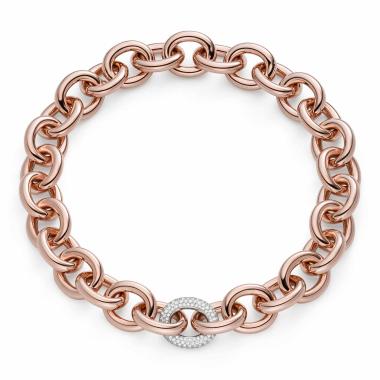 Halsschmuck, Rotgold, IsabelleFa Collier "Eternelle 22" Pavé