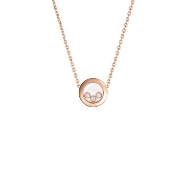Halsschmuck, Roségold, Chopard Happy Diamonds Icons Halskette