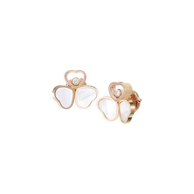 Ohrringe, Roségold, Chopard Happy Hearts Wings Ohrstecker