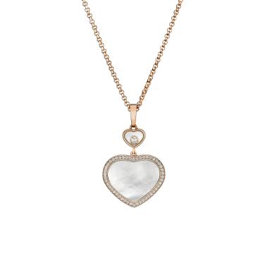 Halsschmuck, Roségold, Chopard Happy Hearts Anhänger