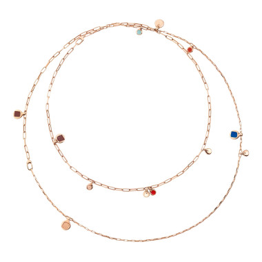         Silber rosévergoldet, Halsschmuck, DoDo Halskette Bazaar