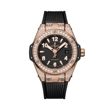 Damenuhr, Automatik, Hublot Big Bang One Click King Gold Pavé 