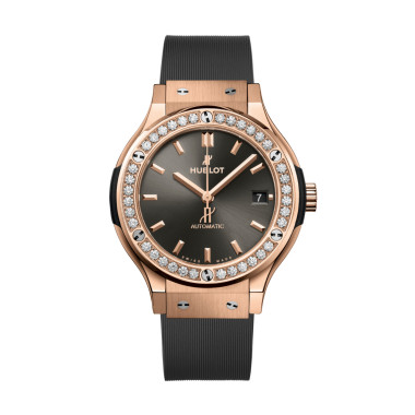         Damen- und Herrenuhr, Automatik, Hublot Classic Fusion Racing Grey King Gold Diamonds 