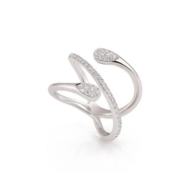 Ringe, Weißgold, Al Coro Goccia Ring