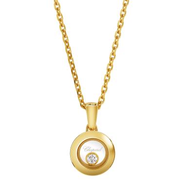 Halsschmuck, Gelbgold, Chopard Happy Diamonds Icons Halskette mit Anhänger