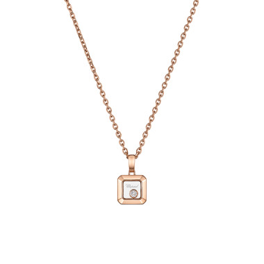         Roségold, Halsschmuck, Chopard Happy Diamonds Icons Anhänger mit Halskette