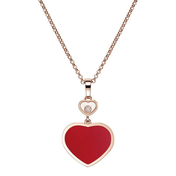 Halsschmuck, Roségold, Chopard Happy Hearts Anhänger