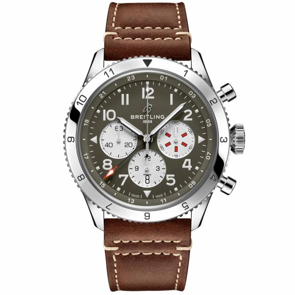 Herrenuhr, Breitling Super AVI B04 Chronograph GMT 46 Curtiss Warhawk