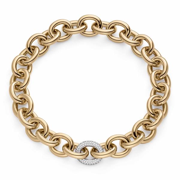 Halsschmuck, Roségold, IsabelleFa Collier "Eternelle 22" Pavé