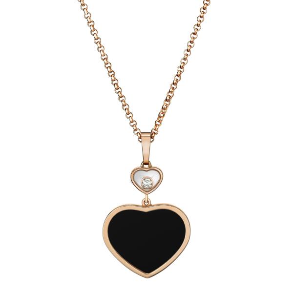 Halsschmuck, Roségold, Chopard Happy Hearts Kette mit Anhänger