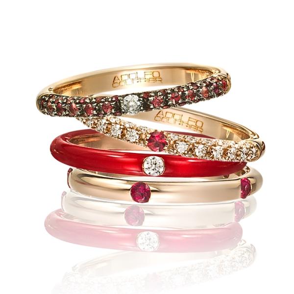 Ringe, Adolfo Courrier Collection PopJewels Rosetto