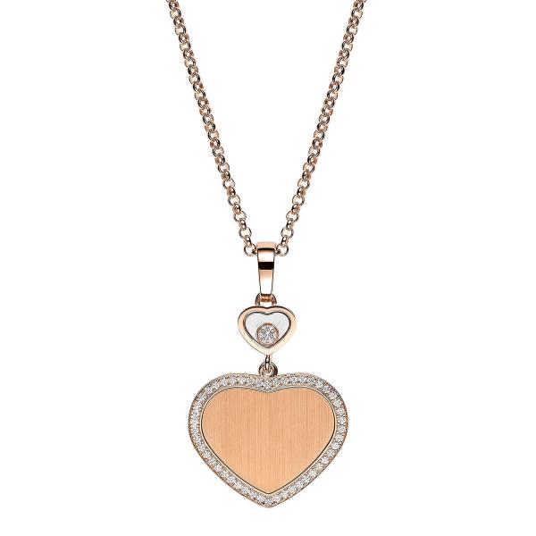 Halsschmuck, Roségold, Chopard Happy Hearts Golden Hearts Anhänger