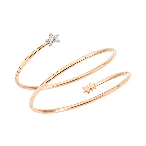 Armschmuck, Roségold, DoDo Armreif Stellina „Precious“ mit Diamanten