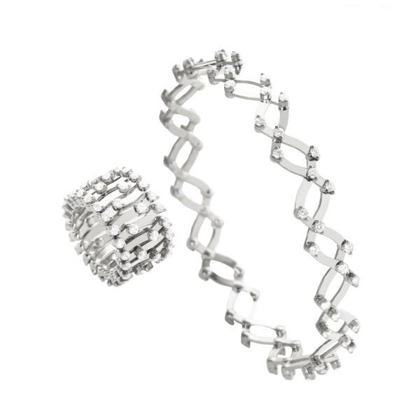 Ringe, Weißgold, Serafino Consoli Serafino Multi-Size Ring und Armband