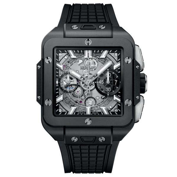 Unisex, Hublot Square Bang Unico Black Magic