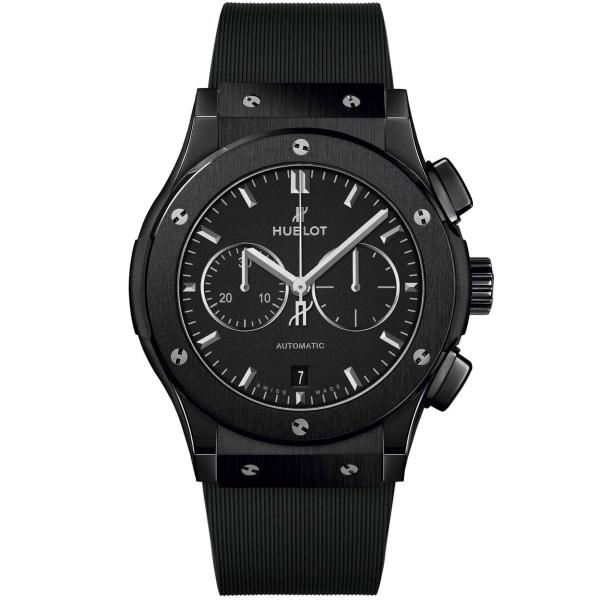 Herrenuhr, Hublot Classic Fusion Chronograph Black Magic