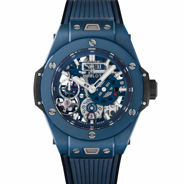 Herrenuhr, Hublot Big Bang Meca-10 10-Day Power Reserve Blue Ceramic