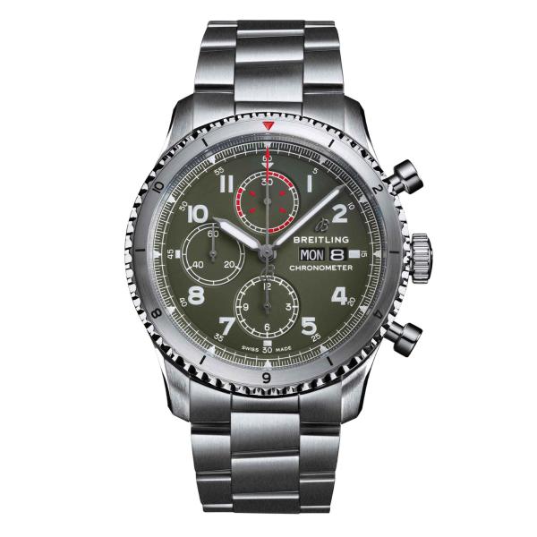 Breitling Aviator 8 Chronograph 43 Curtiss Warhawk (Ref: A133161A1L1A1)