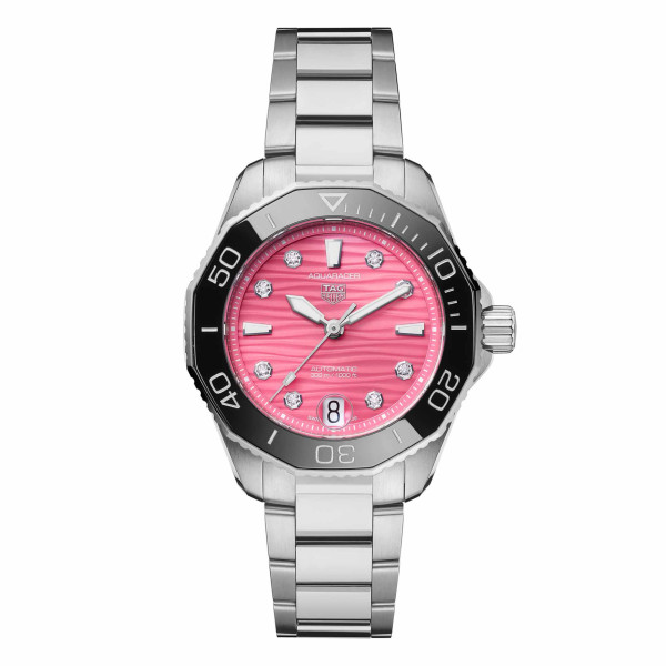 TAGHEUER クォーツじゃない！Diver's 200m ピンク自動巻　箱付 TAGHEUER クォーツじゃない！Diver's 200m ピンク自動巻箱付