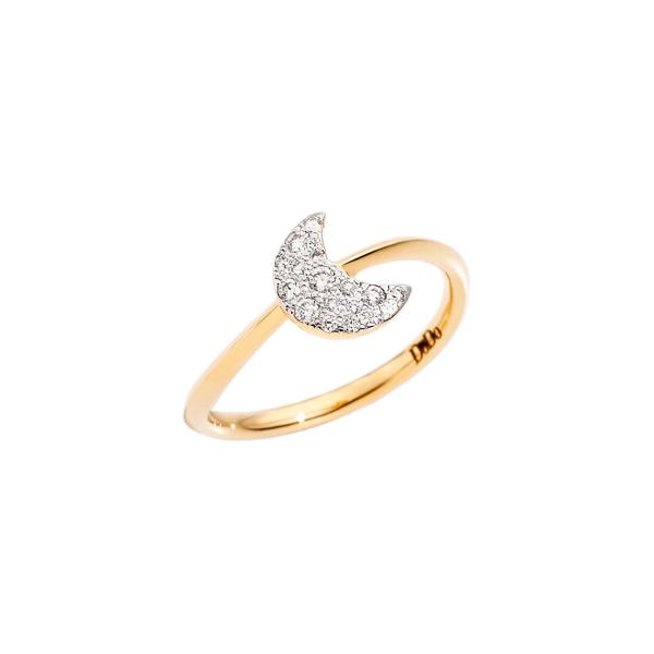 Ringe, Gelbgold, DoDo Ring „Precious“ Mond