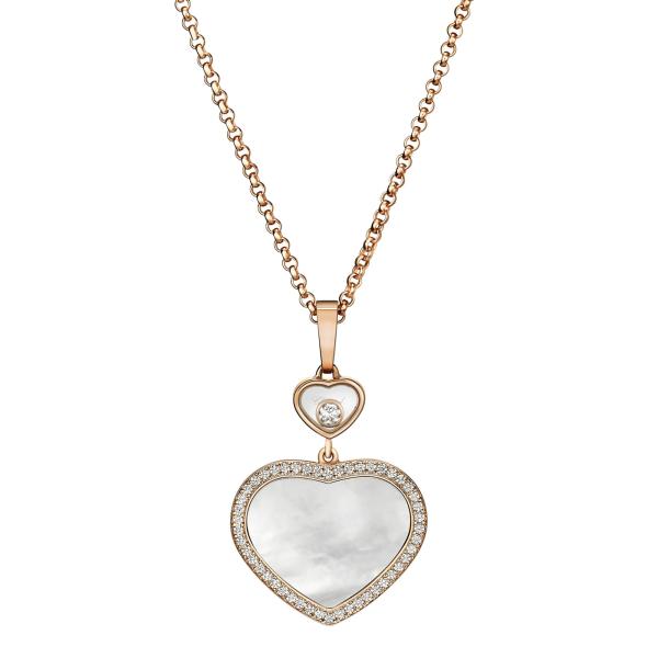 Halsschmuck, Roségold, Chopard Happy Hearts Anhänger