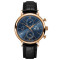 Leder, Rotgold, Blau