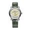 Leder, Edelstahl, Beige