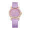 Leder, Roségold, Violett
