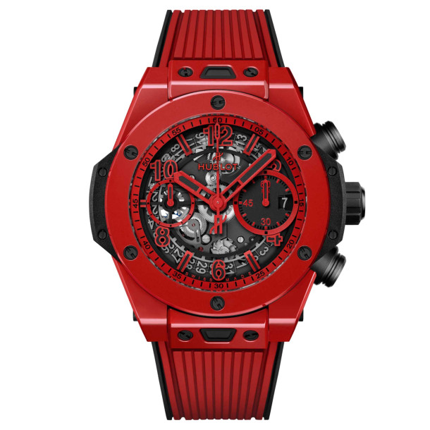         Damen- und Herrenuhr, Automatik, Hublot Big Bang Unico Red Magic 