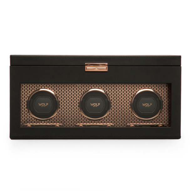         WOLF Axis Triple Watch Winder With Storage