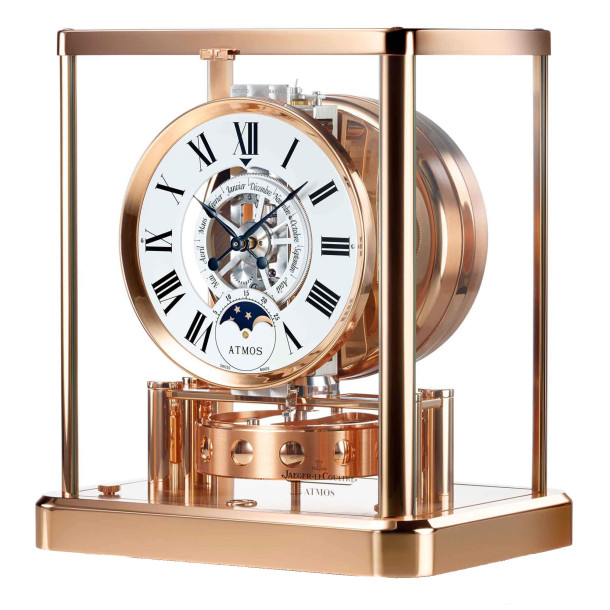         Handaufzug, Jaeger-LeCoultre Tischuhr Atmos Classic Moon