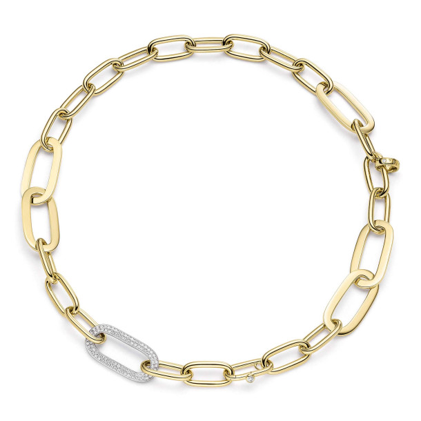         Gelbgold, Halsschmuck, IsabelleFa Collier "Romance" Pavé